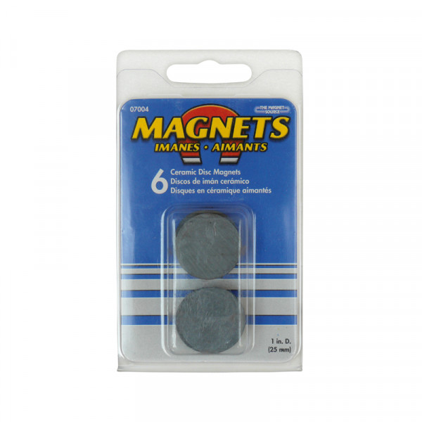 Magnetset rund 6 Stück 25 x 4 mm
