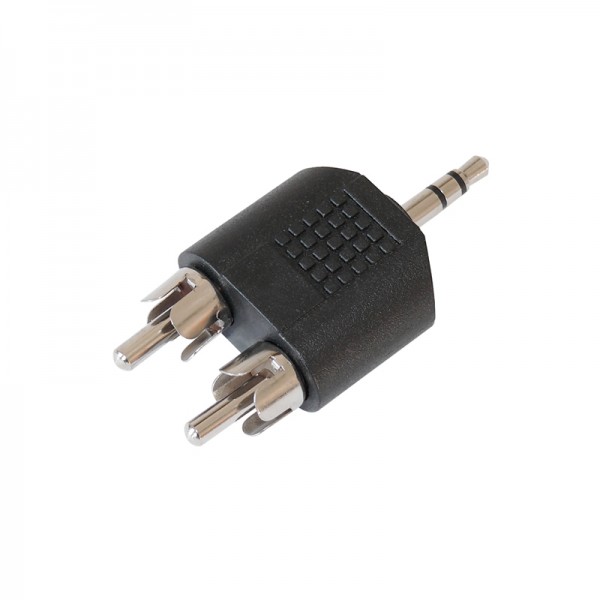 Adapt. 3,5mm Stecker-2 x Cinch Stecker Stereo BLANKO