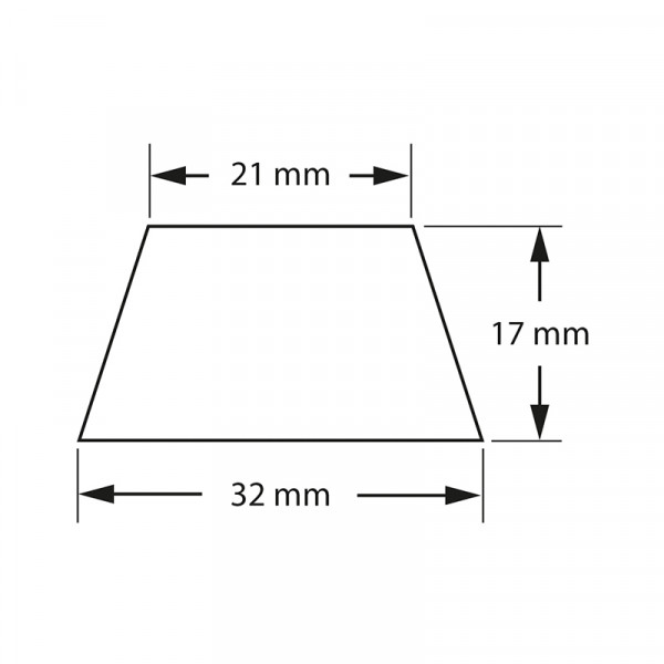 4 amortisseurs en élastomère de silicone EDS32 - Forme Trapèze 3D