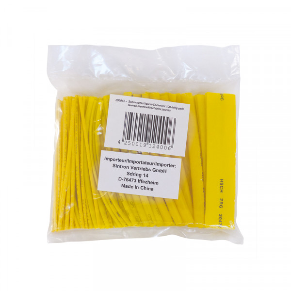 Schrumpfschlauch-Sort. 100-t. gelb Tüte Restposten! Nur solange Vorrat!