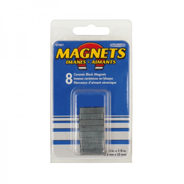 Magnetset rechteckig 8 Stück BLANKO 22 x 5 x 5.5 mm