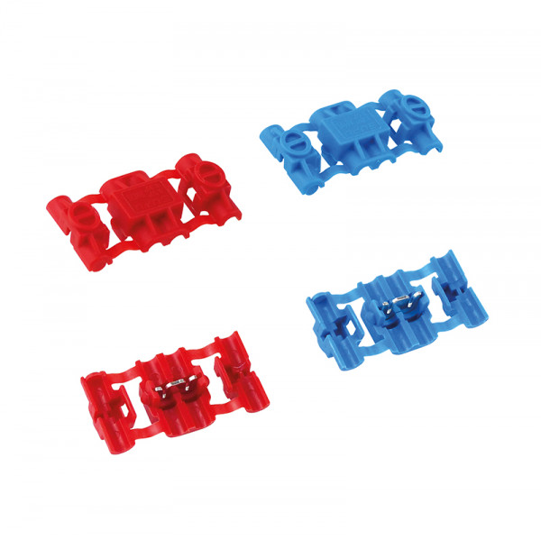 Klemmverbinder 10 Stück rot/blau BLANKO Restposten! Nur solange Vorrat!