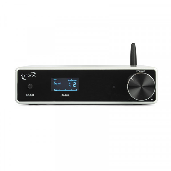 Amplificateur compact Dynavox DA-200 avec USB,PC-DAC. Argenté