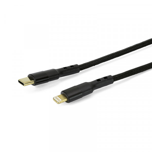 Premium USB-C Adapterkabel auf 8-Pin schwarz 2 m