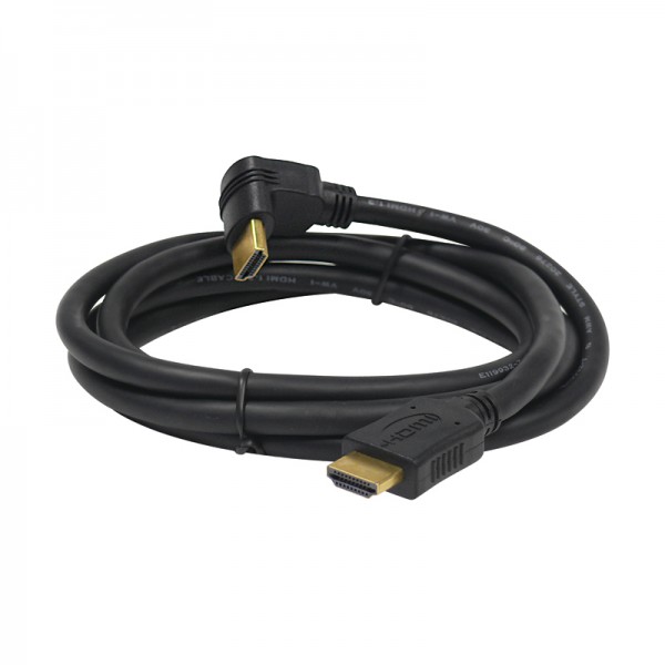 HDMI-Kabel Winkelstecker-Stecker 1,5m Kontakte vergoldet - schwarz
