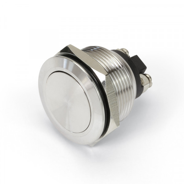 Metalltaster 22 mm, 1 x Schließer Tasterkopf flach/bündig