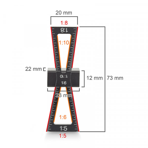 Jauge de marquage en queue d'aronde
