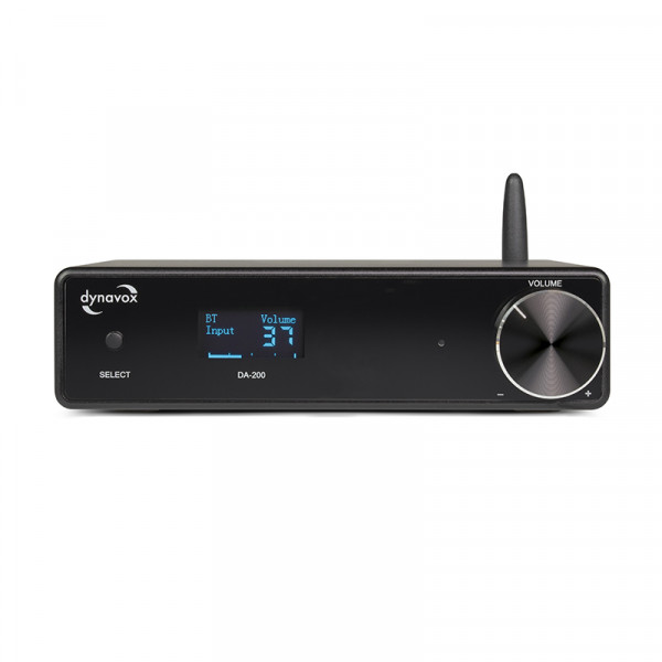 Amplificateur compact Dynavox DA-200 avec USB PC-DAC. Noir
