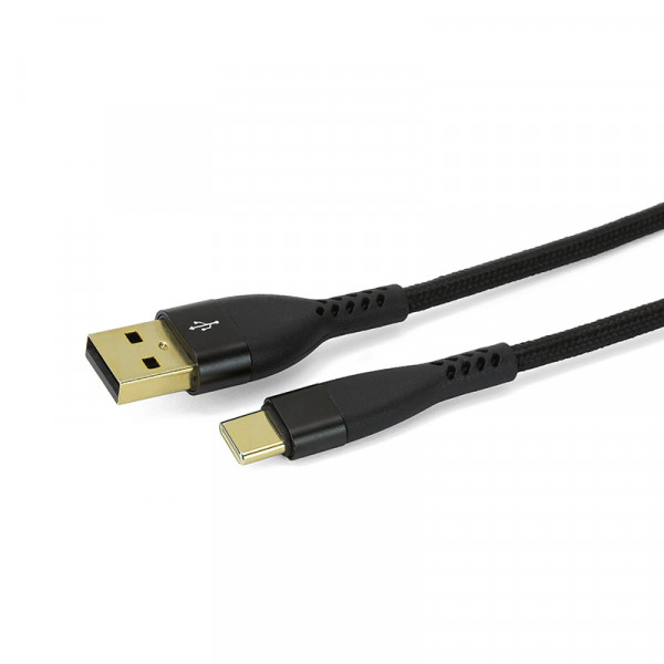 Premium USB-A Adapterkabel auf USB-C schwarz 2 m