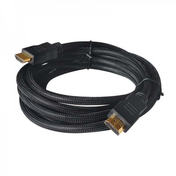 HDMI-Kabel - 1.4 vergoldet - 1,5m mit schwarzem Low Density Nylon Mantel