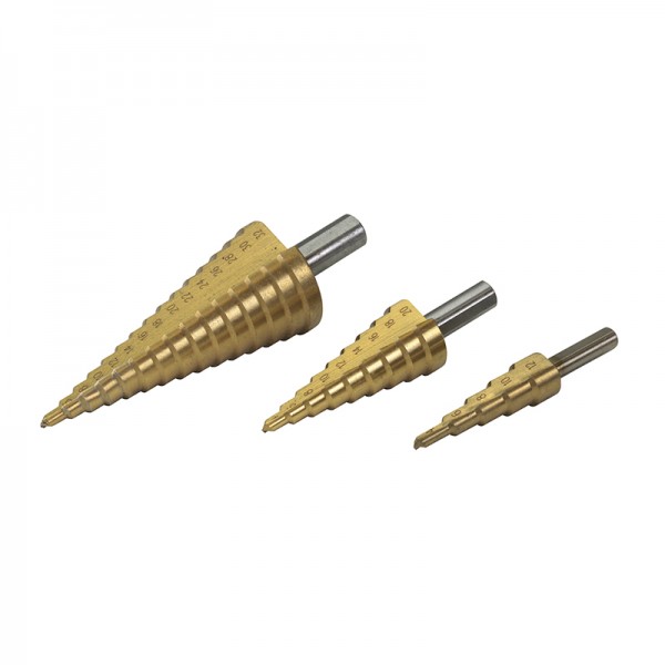 HSS-Stufenbohrer 3er-Set 4-32 mm BLANKO
